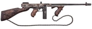 Auto-Ordnance Thompson 1927A-1 Wastelander .45 ACP 18 inch finned barrel, distressed Cerakote, walnut stock