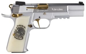 EAA Girsan MCP 35 Liberador 9mm pistol with pearl engraved grips and accessory rail