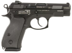 CZ-USA 75D 50th Anniversary compact 9mm pistol in black, 10+1 capacity