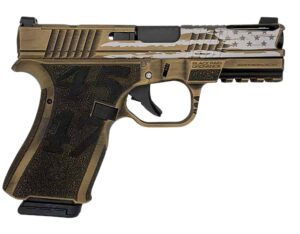 Black Rain Ordnance FRONTLINE+ 9mm 4-inch Gold Battleworn pistol