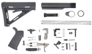 DPMS Panther Arms DP51655109854 MOE PPT AR-15 lower build kit with Magpul MOE black stock and black grip