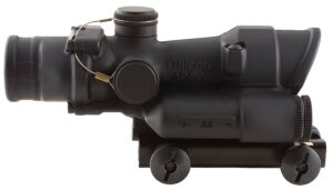 Trijicon ACOG 100432 4x32mm riflescope with illuminated green crosshair, matte black