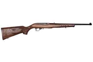 Ruger 10/22 Great White Shark .22 LR rifle with French walnut engraved stock and blued finish