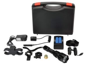 Cyclops CYCVB250 varmint light kit with rail mount, filters, and rechargeable batteries
