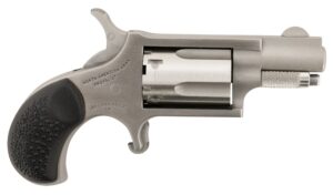 North American Arms 22LRGRCHS .22 LR mini-revolver stainless with black rubber grip and holster