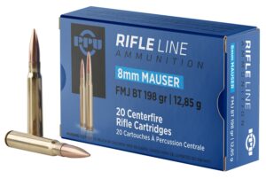 PPU PP8F Metric Rifle  8mmMauser 198gr Full Metal Jacket Boat Tail 20 Per Box/10 Case