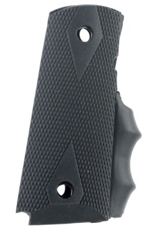 Pearce Grips PMGOM modular black rubber grip for 1911 Compact with finger groove and palm swell