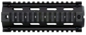 Aim Sports MT021 M4 Handguard 6" Carbine Style Made of Aluminum with Black Anodized Finish & Quad Rail