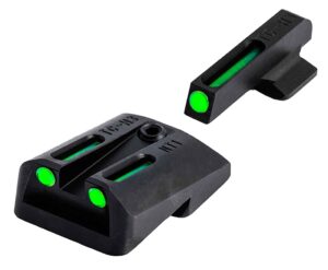 TruGlo TG131NT2 TFO  Green/Tritium/Fiber Optic Front Sight-Green/Tritium/Fiber Optic Rear Sight 1911 Government