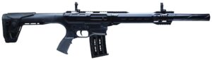 Charles Daly AR-12A 12 Gauge semi-automatic shotgun with adjustable pistol-grip stock and flip-up sights