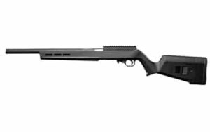 Angstadt Arms Vanquish 22 LR rifle with 18-inch ported threaded barrel and black fixed synthetic stock