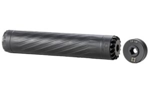 ANECHOIC AnechoX 223L suppressor, black Cerakote titanium, 1.61 inch diameter