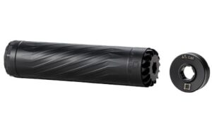 ANECHOIC AnechoX 45 titanium suppressor in black with 1.61 inch diameter