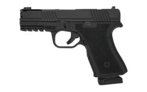 Black Rain Ordnance Frontline+ 9mm compact pistol with 4-inch ported barrel in black