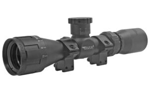 BSA Sweet .22 AO Compact 2-7x32 rifle scope in matte black with 30/30 reticle and dovetail rings