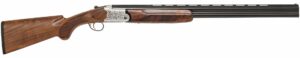 Charles Daly 202AE 20GA 26in engraved silver receiver checked walnut side-by-side shotgun