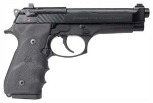 Beretta 92FS Brigadier 9mm pistol, black, 4.9 inch barrel, Hogue wraparound grips
