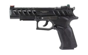 Grand Power X-CALIBUR MK23 9mm pistol with lightening-cut slide and fiber-optic front sight