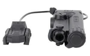 Holosun IRIS-GR1 green laser with remote cable switch mounted on a Picatinny rail