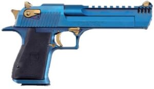 Magnum Research Desert Eagle Mark XIX .50 AE 6-inch Carbo Blue PVD with titanium gold sights