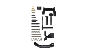 Rise Armament Premium Lower Parts Kit 12003ADV black components laid out