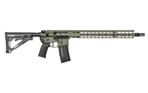 Radian Model 1 6mm ARC 18-inch rifle in Olive Drab Green with SB Tactical SBA3 brace