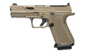 Shadow Systems MR920 Elite 9mm pistol Flat Dark Earth with black slide, 4-inch barrel