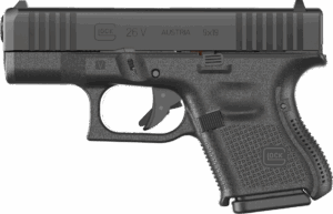 Glock G26 V 9mm subcompact pistol 3.43in barrel black with three 10-round magazines