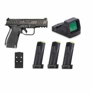 Rost Martin RM1C 9mm compact pistol, 4-inch barrel, black, optic-ready with Viridian RFX11 sight