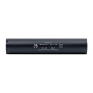 Gemtech GM-22 .22 LR suppressor 5-inch matte black Cerakote 1/2-28 thread