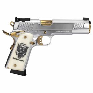 EAA Girsan MC1911S 250th Anniversary .45 ACP 5-inch chrome pistol with engraved slide and grips