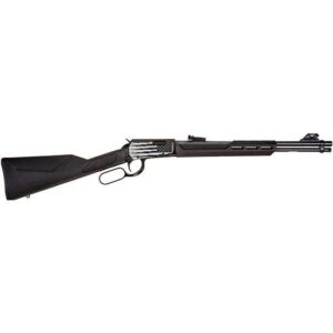 Rossi Rio Bravo .22 LR 18 inch lever action rifle black synthetic stock US flag engraving