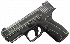Smith & Wesson M&P 9 Shield X NTS 3.6-inch Black Lime Green pistol