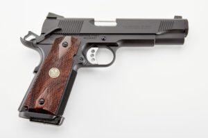 Wilson Combat Tac Elite .45 ACP 5-inch black pistol right-side view with cocobolo grips