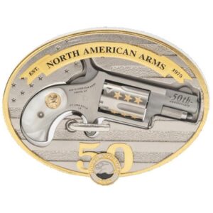 North American Arms NAA-22LR-BBO-50 .22 LR mini-revolver with belt buckle, stainless finish
