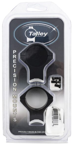 Talley 75X719 Scope Mount/Ring Combo  Black Anodized Aluminum 30mm Tube Savage (8-40) Round Receiver w/Accutrigger High Rings 0 MOA