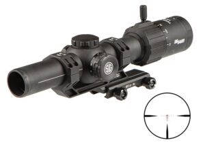 Sig Sauer Tango MSR 1-6x24 LPVO scope with illuminated MSR BDC6 reticle and ALPHA-MSR cantilever mount, black