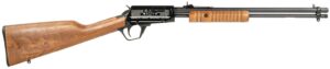 Rossi Gallery RP22181WDEN07 pump-action .22 LR rifle, 18-inch barrel, polished black finish, hardwood stock