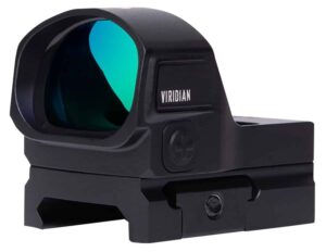 Viridian RFX25 1x20 micro green dot reflex sight on black finish showing Docter footprint