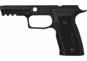 Sig Sauer P320 AXG Carry black aluminum grip module with black polymer grip panels