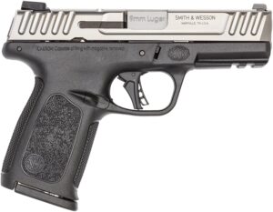 Smith & Wesson SD9 2.0 two-tone 9mm pistol with 4-inch barrel and black polymer frame