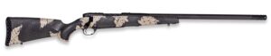 Weatherby Mark V Backcountry Guide bolt-action rifle with 22 inch fluted barrel and Accubrake ST