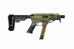 Freedom Ordnance FX9 9mm pistol 4-inch barrel OD Green with SBA3 brace