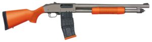 Mossberg 590M 50220 12 Gauge 18.5-inch tungsten gray barrel with safety orange Magpul SGA stock