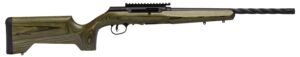 Savage A22 Timber Tactical .22 LR rifle, 18-inch threaded spiral-fluted barrel, OD green laminate stock