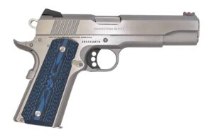 Colt 1911 Competition .38 Super 5-inch pistol with blue G10 grips