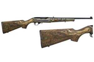 Ruger 10/22 rifle with green gator laminate stock and 18.50-inch barrel