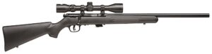 Savage Mark II FVXP .22 LR 21-inch rifle with 3-9x40 scope, matte blued barrel and black synthetic stock