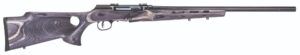 Savage A17 Target Thumbhole 17 WSM 22 in heavy fluted barrel gray laminate thumbhole stock