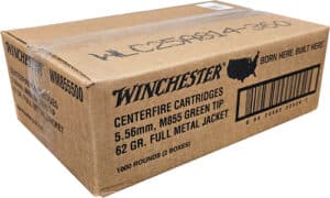 WINCHESTER USA 5.56X45 62GR - GREENT TIP 1000RD CASE LOT